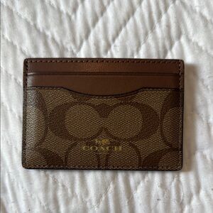 Coach Signature Brown Card Case